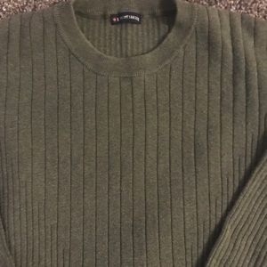 Men’s Green Knightsbridge Ribbed Sweater